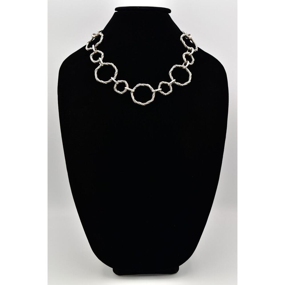 Peter Thomas Roth Sterling Signature 20" Necklace 135.0g Ribbon Reed Design - Picture 2 of 12